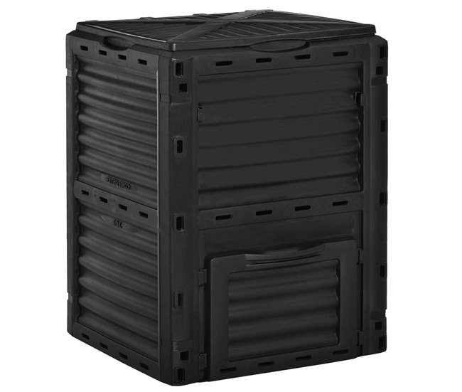 Compostador de Jardín PP Outsunny Negro