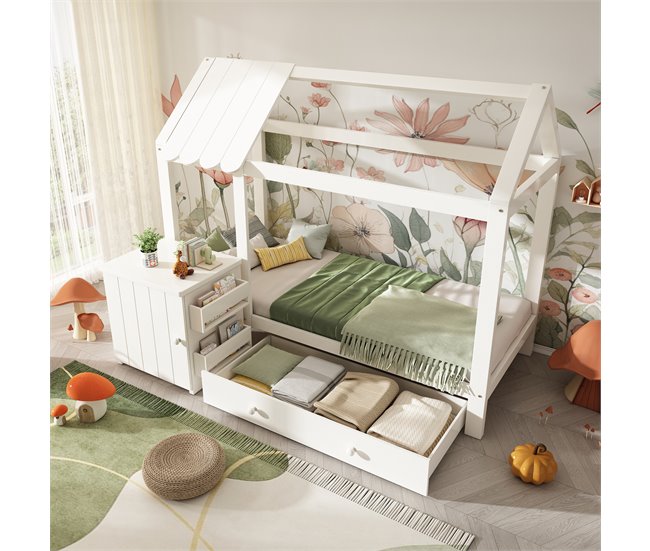 Camas infantiles 162x205 Blanco