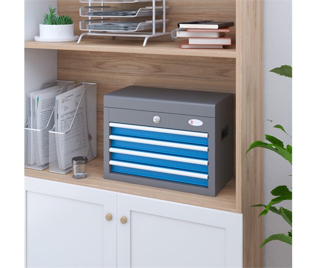 Caja de Herramientas Acero DURHAND Gris