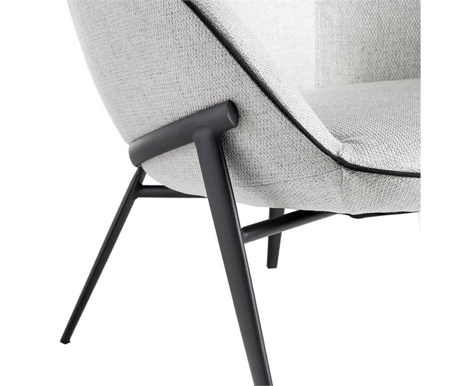 ANGEL CERDA Sillón confidente tapizado tela Negro