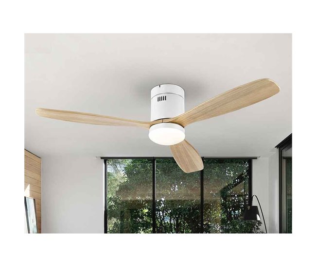 Lámpara Ventilador Metal Serie Siroco Blanco