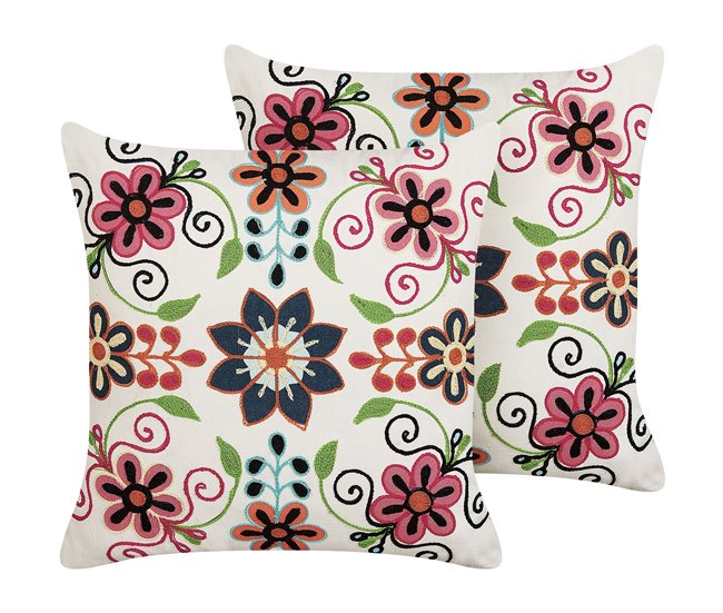 Beliani Cojín decorativo BAHRAICH Multicolor