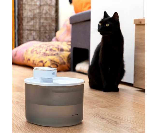 Fuente para Gatos Recargable con Sensor Blanco