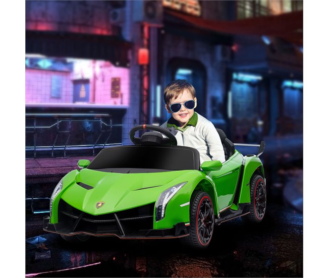 Coche Eléctrico PP, Metal HOMCOM Verde