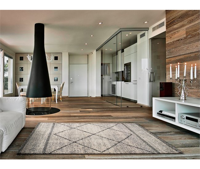 Alfombra de estilo étnico KASBAH - ATTICGO 160x230 Gris