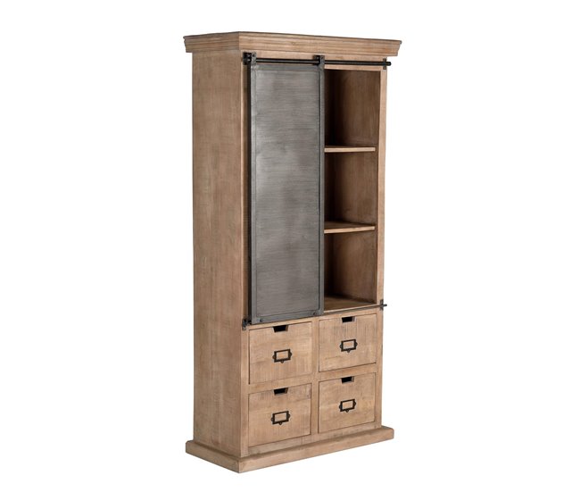 Estantería en madera de mango natural y detalles metal  .Giner y Colomer Marron