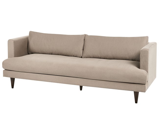 Beliani Sofá de 3 plazas Poliéster JARPEN Beige