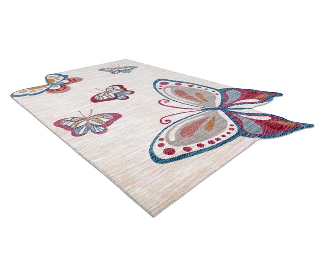 Alfombra infl TOYS 75326 Mariposas para niños moderno Crema