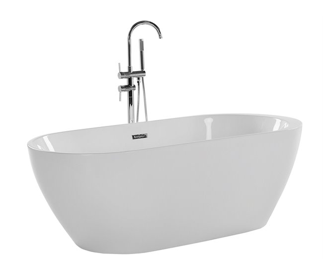 Beliani Bañera independiente NEVIS 75x150 Blanco