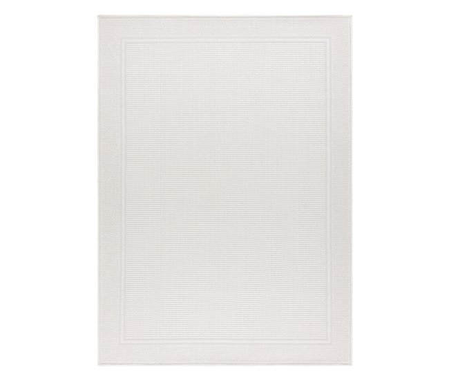 Alfombra MIMO 5979 sisal exterior marco 60x100 Blanco/ Gris