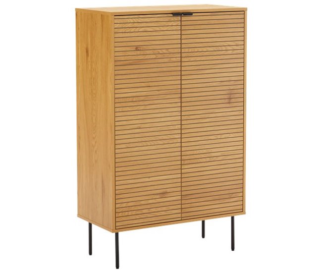 Aparador de madera de 2 puertas Marron