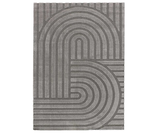 Alfombra con relieve de estilo escandinavo SNOWY - ATTICGO 80x150 Gris