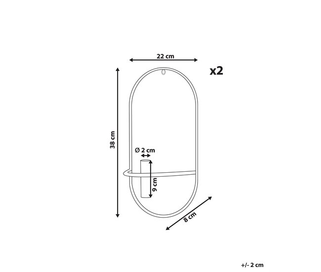 Beliani Candelero CAVIANA Dorado