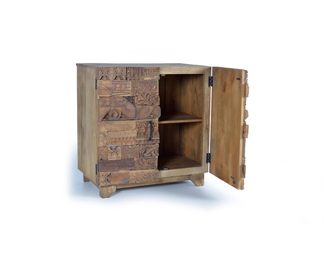 Aparador de madera de mango y madera reciclada  .GINER Y COLOMER Marron