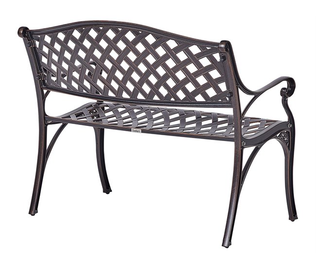 Beliani Banco Aluminio STAGGIA Marron