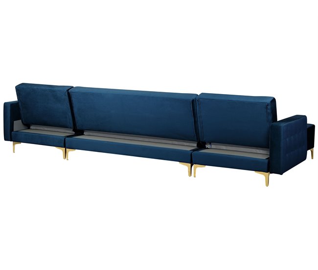 Beliani Sofá cama Terciopelo ABERDEEN Arena