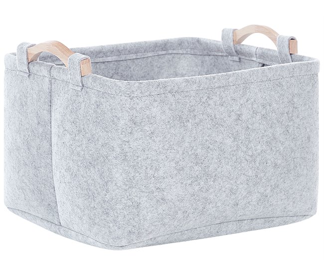 Beliani Estante de baño pequeño BAYSAI Gris Claro