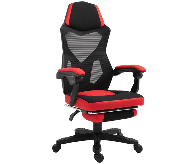 Silla de Oficina esponja, tejido de malla Vinsetto Rojo