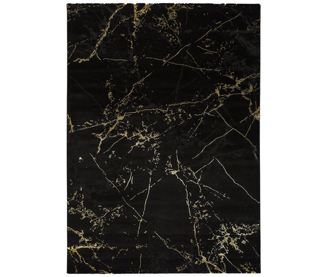 Alfombra abstracta GOLD - ATTICGO 80x150 Negro