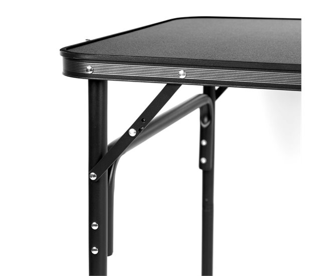 Aktive Mesa plegable camping maletín antideslizante negro c/sistema de nivelación Negro