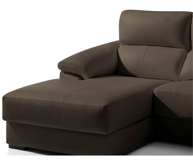 Chaise longue piel WILLY Marron