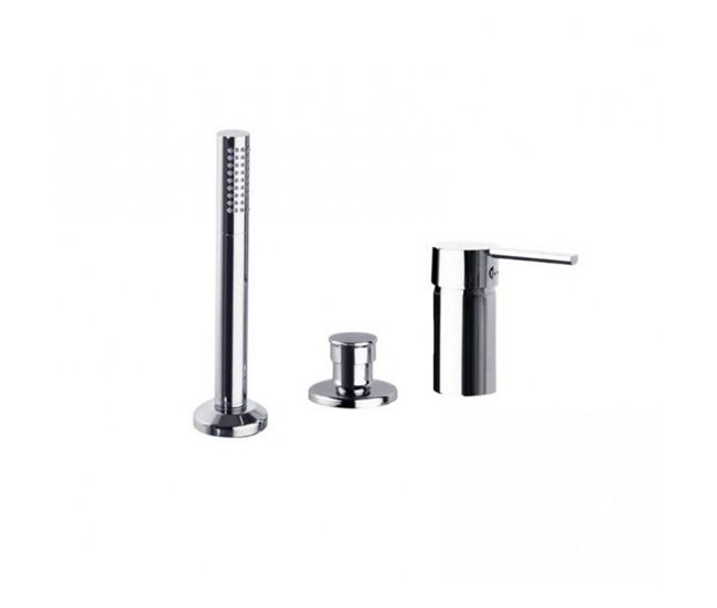 Grifo de Repisa de Baño-Ducha Monomando con Accesorios de Ducha Cromo