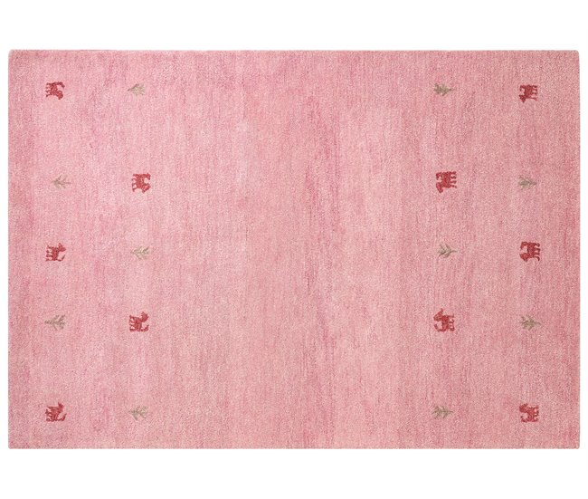 Beliani Alfombra de pelo corto YULAFI 160x230 Fucsia
