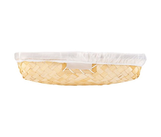 Bandeja de bambú forrada Blanco