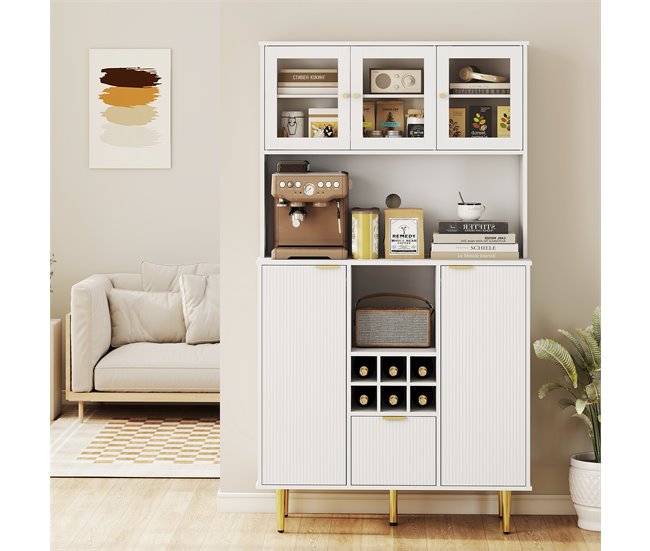 Alacena de Cocina MDF HOMCOM, hogar - cocina Blanco