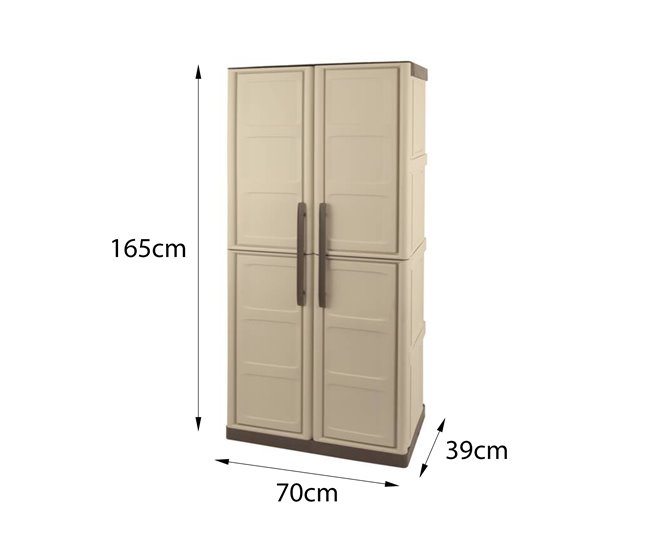Armario exterior en PVC Beige