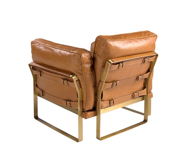 ANGEL CERDA Sillón piel camel Camel