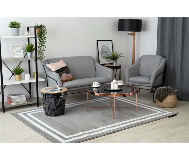 Alfombra HAMPTON cuadro 160x220 Gris