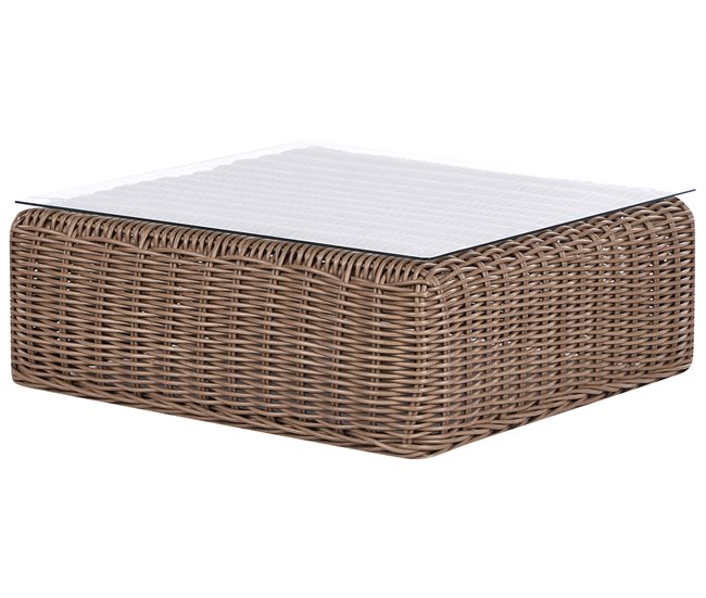 Beliani Conjunto longue PALERMO Marron Claro