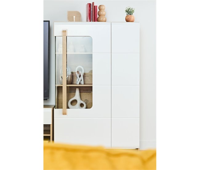 Vitrina de 2 puertas MONTREAL Blanco Brillo