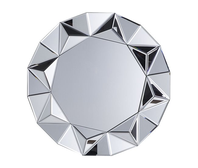 Beliani Espejo HABAY Gris