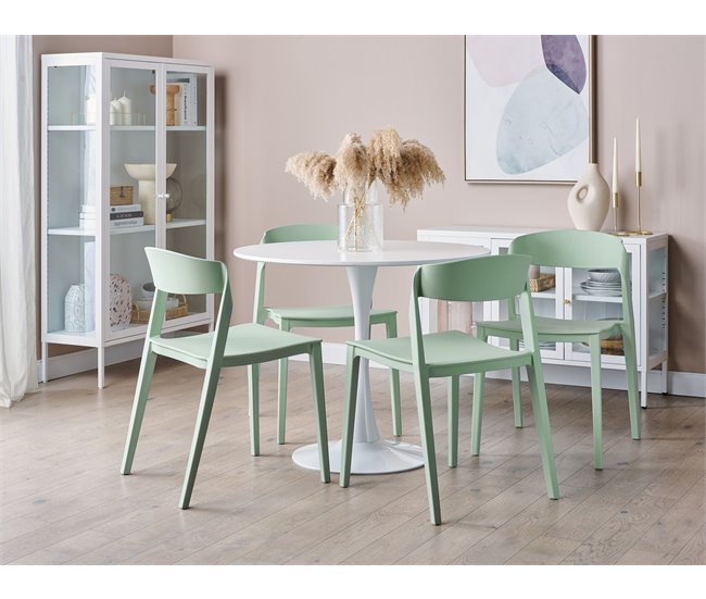 Beliani Silla de comedor SOMERS Verde