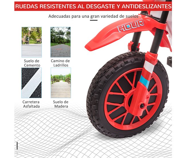 Moto Eléctrica para Niños PP, Metal HOMCOM Azul