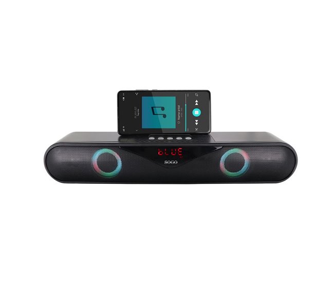 SOGO ALTAVOZ SOUND BAR PORT. BLUETOOTH NEGRO Negro