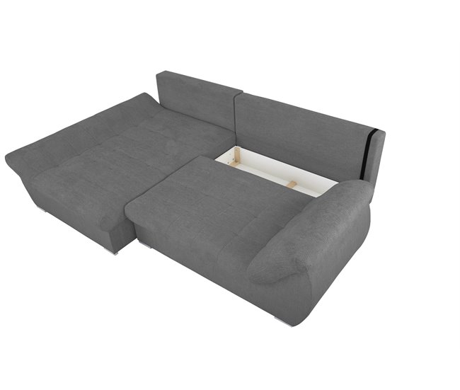 Chaise longue con cama y arcón EDEN Antracita