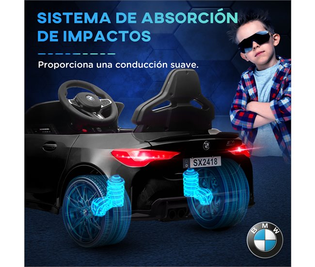 Coche Eléctrico Infantil PP, Metal AIYAPLAY Negro