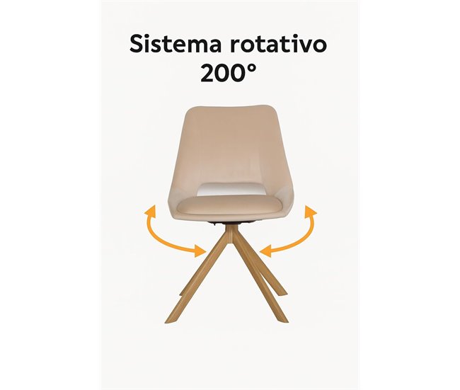 DUPI Sillón de Comedor CALPE Pack 2 Unidades Beige