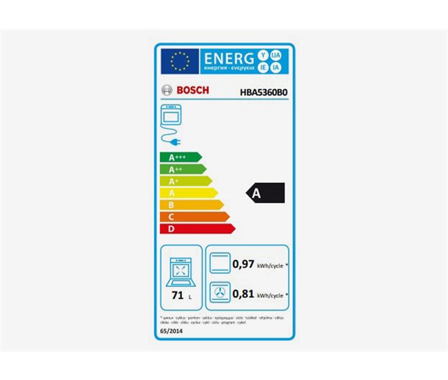 Horno multifución BOSCH HBA5360B0 Negro