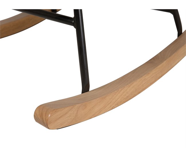 Beliani Sillón mecedora OXIE Gris Claro