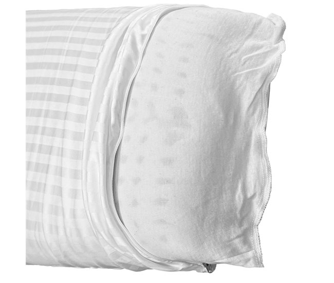 Almohada de Látex Perforada con Funda 150x35 Blanco