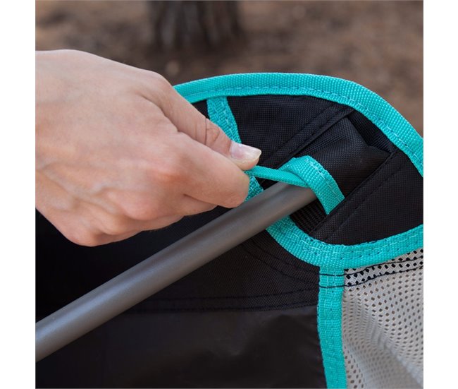 Aktive Silla plegable camping ultracompacta cojín Negro