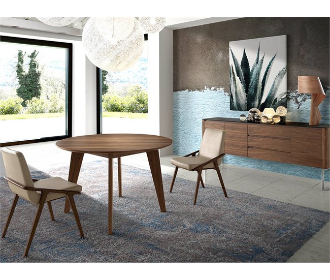 ANGEL CERDA Silla comedor patas nogal Nogal