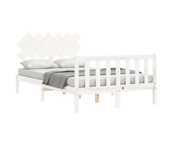Estructura de cama 135x190 Blanco