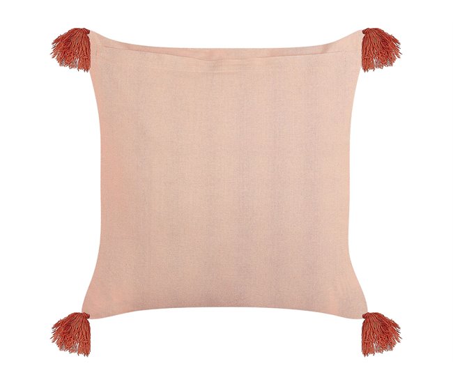 Beliani Cojín decorativo RUMHORA Rosa