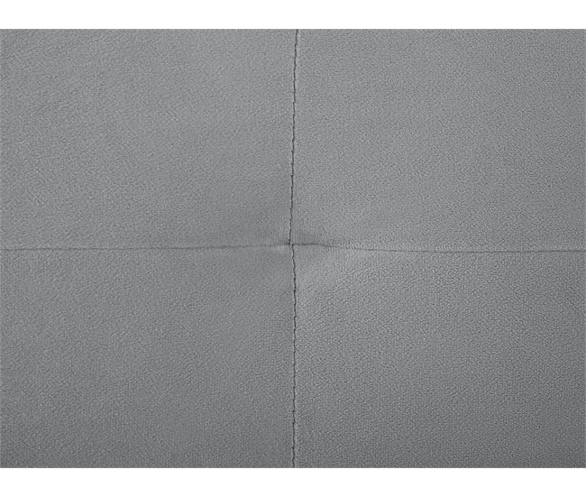 Beliani Cama con almacenaje Terciopelo LORIENT 177x216 Gris Claro