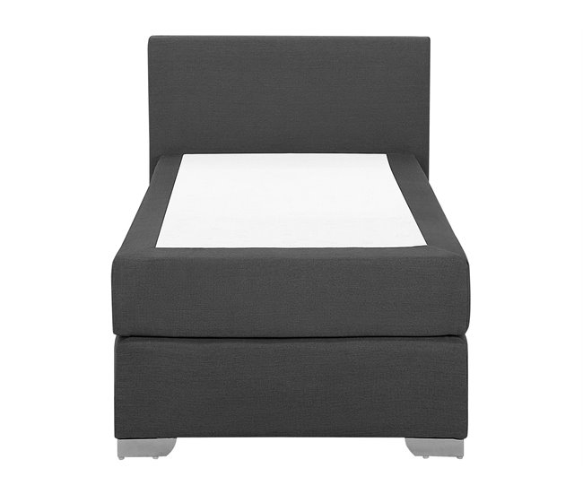 Beliani Cama continental Poliéster PRESIDENT 99x211 Gris Oscuro